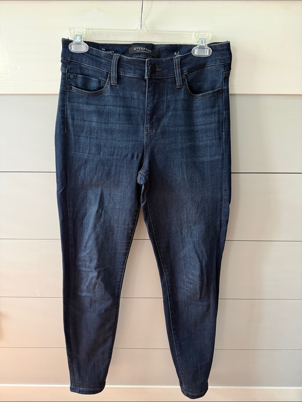 Liverpool Dark Indigo Skinny Jeans for Women size 6 size 28